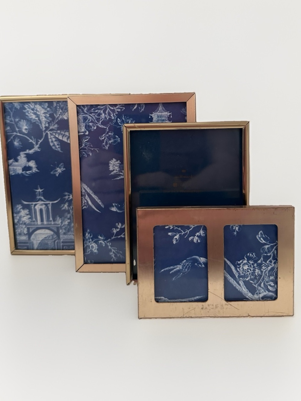 LOT OF 4 Vintage MINI Brass Ornate Picture Photo Frame For 4.5”x3.5 2.5x3.5